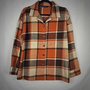 ROMANTIC HUT WOMEN'S PLAID SHACKET.
